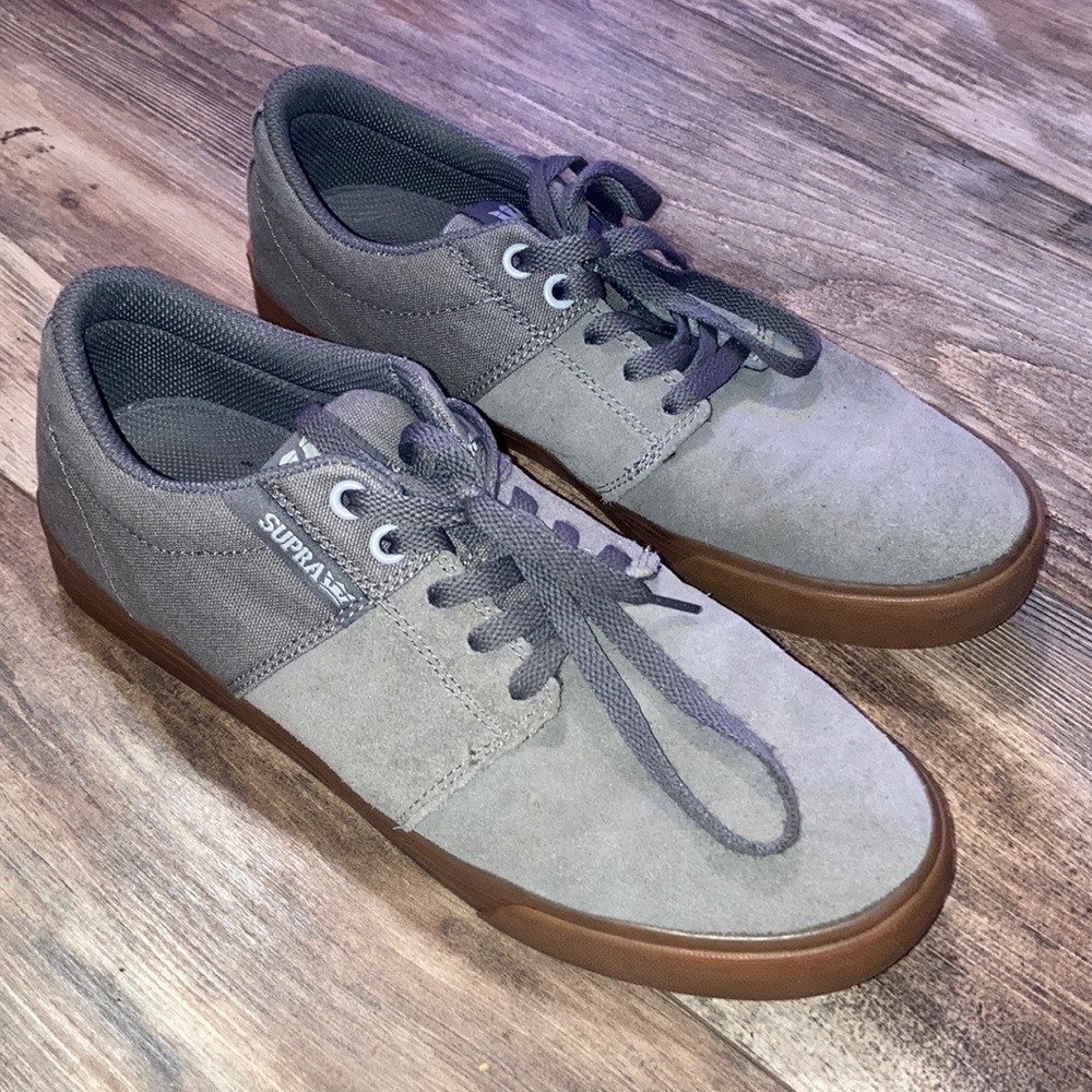 Supra Gumbottom Gray Skateboarding Shoes Size 9